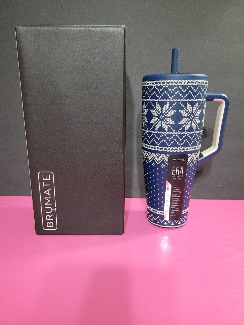 BruMate ERA 40 Ounce Tumbler Alpine Knit NIB (1419)